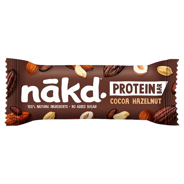 nakd. Protein Cocoa Hazelnut Fruit & Nut Bar 45g Pack size: Case of 16