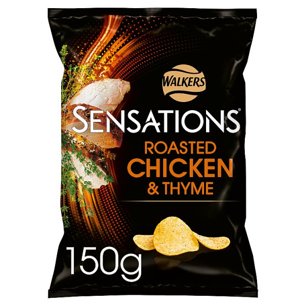 Walkers Sensations Roast Chicken & Thyme Sharing Crisps 150g Pack size: Case of 12