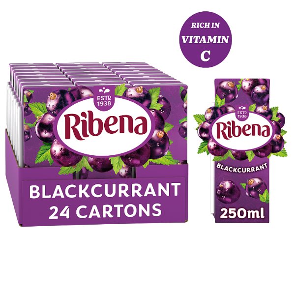 Ribena Blackcurrant Juice Drink Carton 250ml Pack size: Case of 24