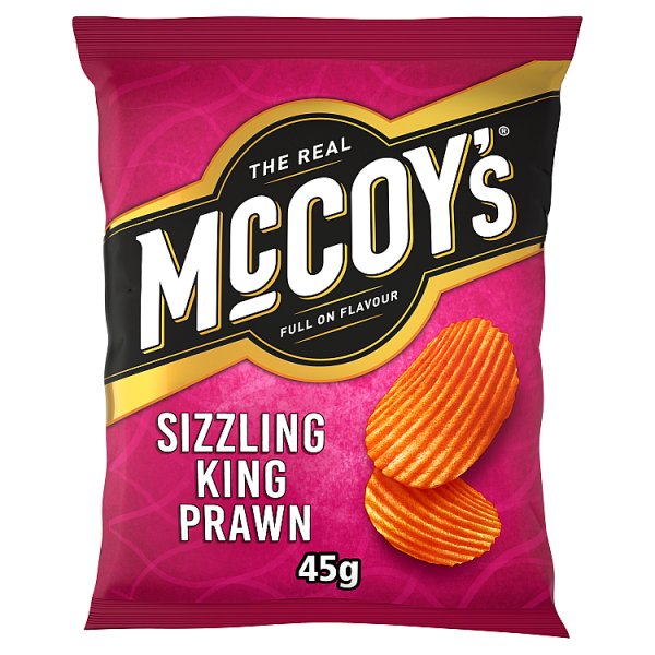 McCoy's Sizzling King Prawn Grab Bag Crisps 45g Pack size: Case of 36