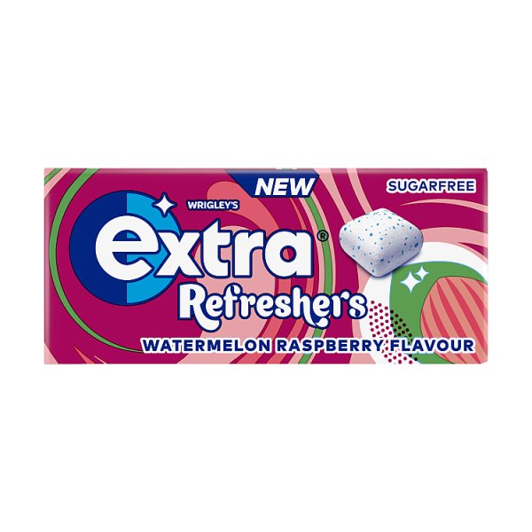 Extra Refreshers Watermelon Raspberry Flavour Sugarfree Chewing Gum Handy Box 7 Pieces Pack size: Case of 16